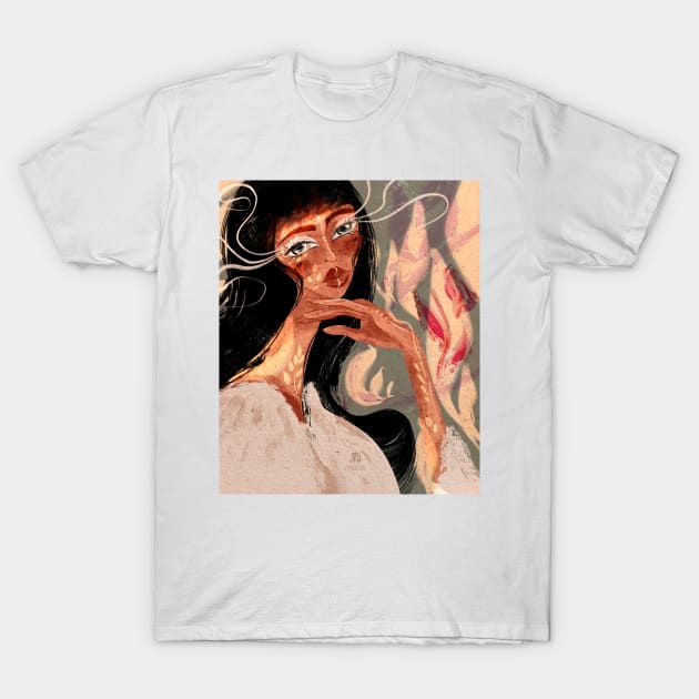 Fashion portrait T-Shirt by valentyna mohylei